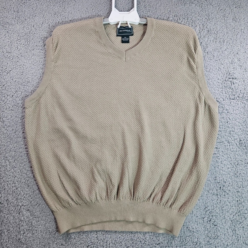 Bolle Golf Vest Mens Size‎ XL Cotton Knit Tan - XL